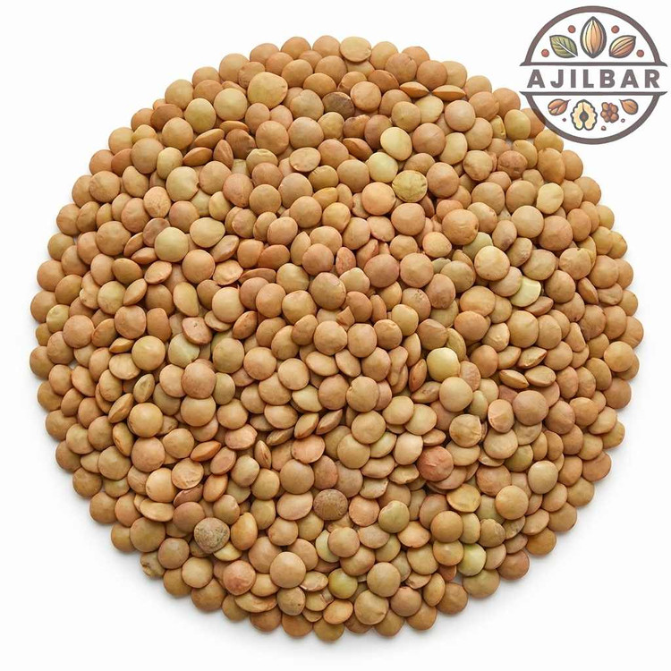 خرید عدس ریز سبز ایرانی تازه و تمیز ورزقان، قیمت روز عمده و خرده آجیل بار