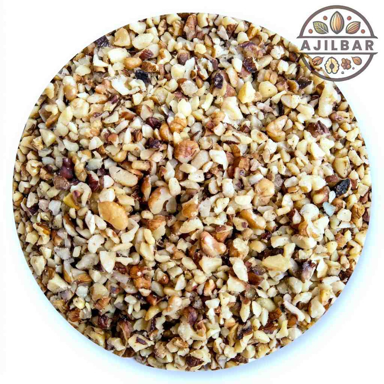 خرید مغز گردوی دندانه ریز آذرشهر با قیمت روز عمده و خرده، مغز گردو پاک شده و بهداشتی آجیل بار